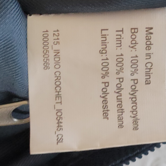 The SAK crochet purse blue w/brown/silver nwot - Picture 6 of 16